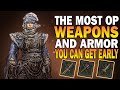 Elden Ring - The Best Legendary Weapons \u0026 Armor You Can Get Early - Get OP In Elden Ring