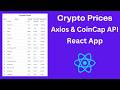 Build a Crypto Prices App with React JS and Axios | API Project Beginner Tutorial