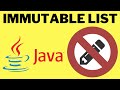 HOW TO MAKE A JAVA LIST IMMUTABLE EXAMPLE CODE | UNMODIFIABLELIST JAVA CODE DEMO | InterviewDOT