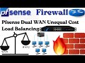 Pfsense Dual WAN Unequal Cost Load Balancing | Pfsense Dual WAN Weighted Load Balancing Setup Guide