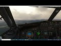 MSFS PMDG 738 Luxair Rainy landing in Luxembourg ILS 24 ELLX LGL428