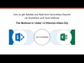 ServiceNow Reporting Webinar via Excel and Sharepoint Condensed 12 min clip