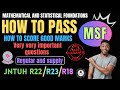 MSF-Important questions-How to pass-Btech 2nd year-R22-Jntuh
