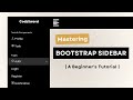 Sidebar Menu Using Bootstrap 5 | Bootstrap 5 Sidebar