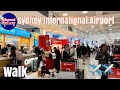Sydney ✈️🇦🇺Kingsford Smith International Airport Departure Plaza//Arrivals[4K (Syd) HDR Walk🚶‍♂️]