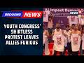 10 Detained After IYC Shirtless Protest at Global AI Summit,  Congress' Allies Shame Them Too