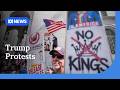 Huge crowds rally against US President Donald Trump in 'No Kings' protests | ABC NEWS