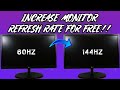 [HINDI] How to increase Monitor Refresh rate for free! || How to increase hz || SniperOs ||Any Gpu