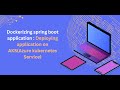 Dockerizing spring boot application : Deploying application on AKS(Azure kubernetes Service)