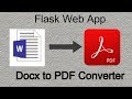 Docx to PDF: File converter | Flask | Fun Web App