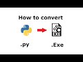 How to convert .py files to .exe files in python using pyinstaller
