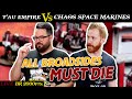 T'au Empire vs. Chaos Space Marines 2,000pts. LIVE Battle Report | Warhammer 9th Edition