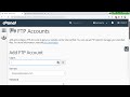 How to Create FTP Account in CPanel and How to Login FTP