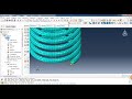 ABAQUS Tutorial-Step-By-Step  Steel spring Static stiffness analysis