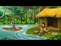 Home of two orphan sisters in the jungle | jungle me do anath bhano ka ghar | Hindi story | Hindi...