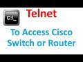 How to access Cisco switch or router using Telnet | Command Prompt