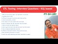 ETL Testing : SQL queries based Interview questions and answers - 1