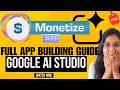 Google AI Studio FULL TUTORIAL: Build Apps With AI (No Coding) + Deploy + Earn Money
