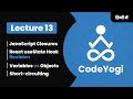 Lecture 13: JS Closures,  Short-Circuiting \u0026 more - Hindi - Coding for absolute beginners - CodeYogi