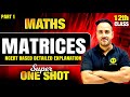 Matrices Detailed Explanation | Class 12th Maths NCERT Based Board 2024-25 with Ushank Sir