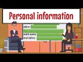 LEARN ENGLISH WITH CONVERSATION - PERSONAL INFORMATION