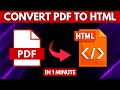How To Convert Pdf To Html File [EASILY]
