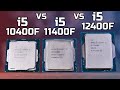 Intel i5 12400F vs 11400F vs 10400F - Gaming \u0026 Productivity