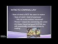 Law - Intro to Criminal Law Video 1