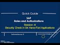 SAP Roles and Authorizations-Security Check in S4 Hana - Fiori Applications