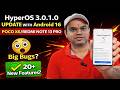 Redmi Note 13 Pro/POCO X6 Rollout Software Update HyperOS 3.0.1.0 With Android 16 ! New Features