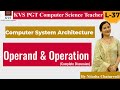 KVS PGT Computer Science|L-37| Operand and Operation | Computer System Architecture| Nitasha Mam