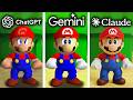 ChatGPT vs Gemini vs Claude Make Mario 64 From Scratch
