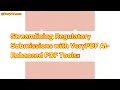 Streamlining Regulatory Submissions with VeryPDF AI-Enhanced PDF Tools