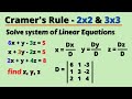 Cramer's rule | System of Linear Equations | Determinants | Solution of linear equation |