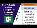 How To Create A School Management System In MS Excel And VBA Lesson 4