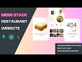 MERN Stack Project: Build a Full Stack Restaurant Application with React, Node, MongoDB, Express
