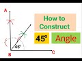 How to draw 45 degree angle
