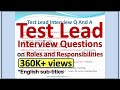 Test Lead Interview Questions And Answers-Test Lead Roles And Responsibilities-Test Lead-Interview