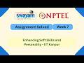 Enhancing Soft Skills and Personality Week 7 || NPTEL Answers 2026 || #nptel #nptel2026 #myswayam