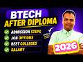 BTech Lateral Entry 2026 Eligibility, Colleges, Fees, Branch Change \u0026 Process(Complete Guide)