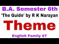 Theme of the novel The Guide by R K Narayan | Theme of the novel The Guide by English Family 87