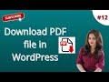 how to add downloadable pdf to wordpress site