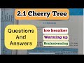 11th Std - English - Chapter 2.1 Cherry Tree ice breaker, margin questions brainstorming answers
