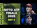 Sinner vs Shelton, Zverev vs F. Auger-Aliassime | Nitto ATP Finals 2025 Highlights Day 6