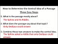 How to Determine the Central Idea of a Passage