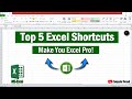 Top 5 Excel Shortcuts That Will Save You HOURS ⏱️ || Boost Your Productivity!