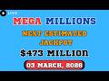 Mega Millions Next Estimated Jackpot Drawing for Mar 06, 2026 - Live Winning Numbers \u0026 Results