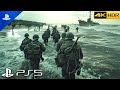 (PS5) D-DAY | Realistic Immersive Ultra High Graphics Gameplay [ 4K60FPSUHD] Call of Duty