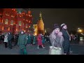 [4K]🇷🇺 MOSCOW - Battle of Moscow Video Installation. Alexander Garden - Manege Square. Night Walk.