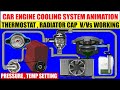 Car engine Cooling System animation|Thermostat,Radiator Cap,Coolant Reservoir Tank working| Hindi